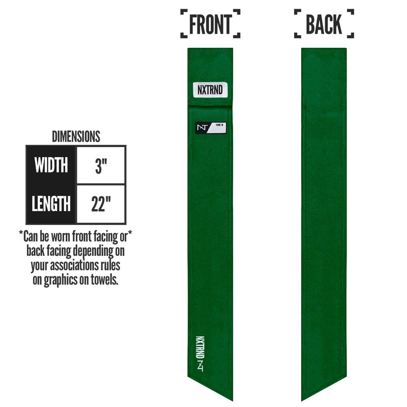 NXT NXTRND Nxtrnd Streamer Football Towel  Thin Sports Towel  Dries Hands & Football Accessories (Dark Green) - Image 2